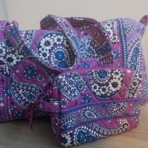 Vera Bradley Small Duffel Bag with Makeup Pouch